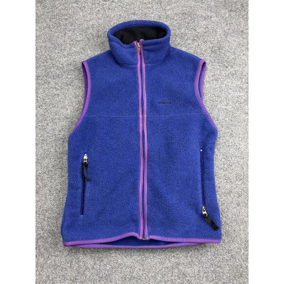 Patagonia Jackets & Blazers - Vintage Patagonia Synchilla Fleece Vest Womens XS Blue Full Zip Made USA 90s